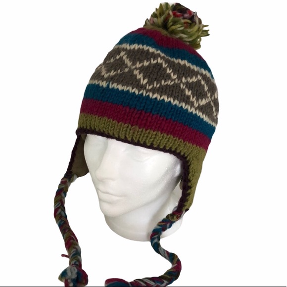 LoudElephant Handcrafted Wool Felt Hat from Nepal - Red Black Toadstool